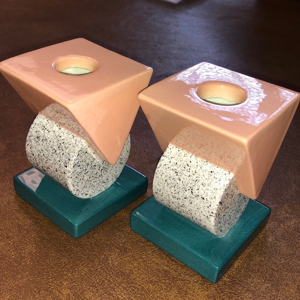 CANDLE HOLDERS MIDCENTURY MODERN - PERFECT CONDITION - Picture 3 of 7